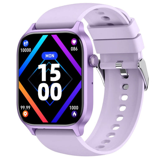 Bluetooth Talk HD Large Screen Heart Rate Oxygen Monitoring Multi-Sport Mode Smart Watch(Purple) PhonoClean