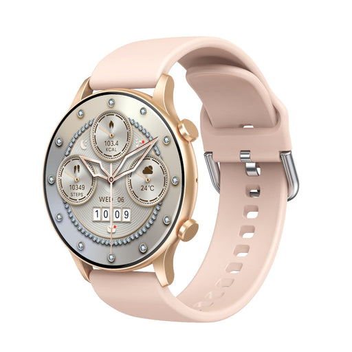 CY19 1.32 inch AMOLED Screen Silicone Strap Smart Watch, Blood Oxygen/Blood Pressure/Heart Rate(Pink) PhonoClean