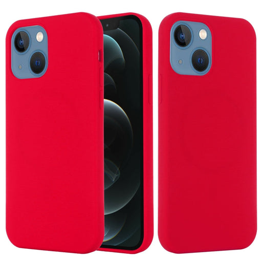 For iPhone 13 Shockproof Silicone Magnetic Magsafe Case(Red) - BaskiFit
