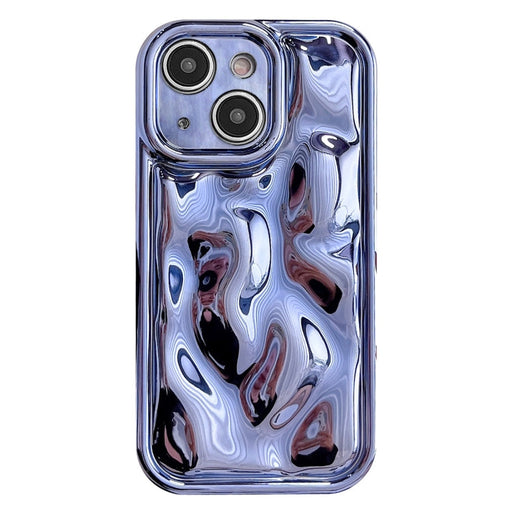 For iPhone 13 Electroplating Meteorite Texture TPU Phone Case(Blue) - BaskiFit