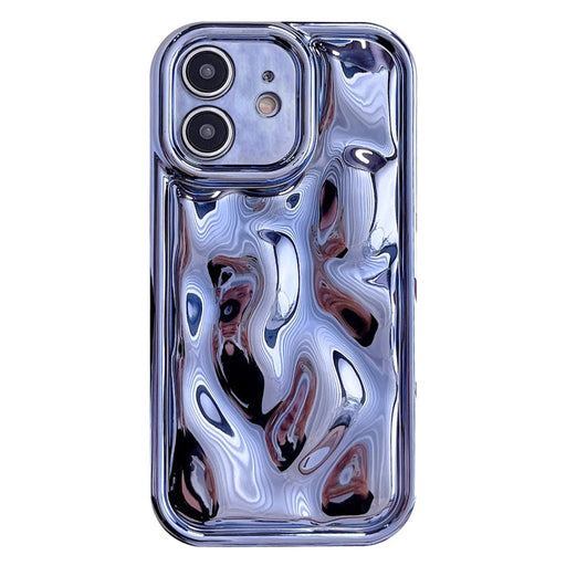 For iPhone 11 Electroplating Meteorite Texture TPU Phone Case(Blue) - BaskiFit