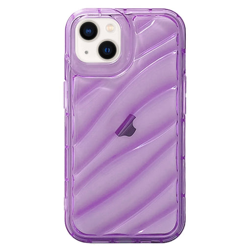 For iPhone 13 Waves TPU Phone Case(Purple) - BaskiFit