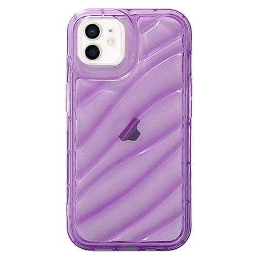 For iPhone 11 Waves TPU Phone Case(Purple) - BaskiFit