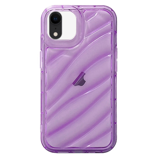 For iPhone XR Waves TPU Phone Case(Purple) - BaskiFit