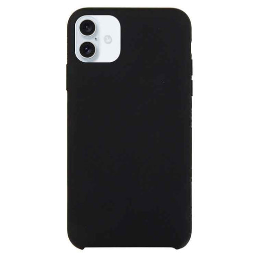 Solid Silicone Phone Case For iPhone 16 Plus(Black)