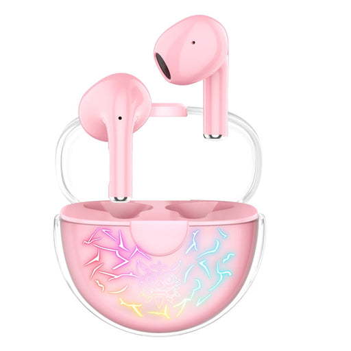 ONIKUMA T35 Bluetooth 5.1 TWS Wireless Bluetooth Gaming Earphone(Pink)