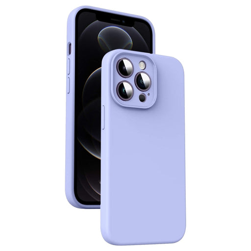 For iPhone 12 Pro Microfiber Liquid Silicone Shockproof Phone Case(Purple) - BaskiFit