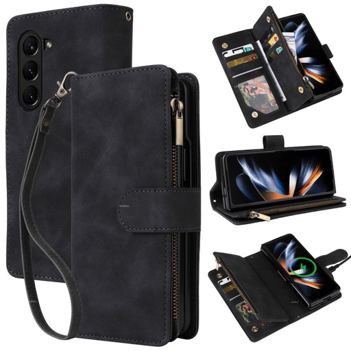 Multifunctional Frosted Zipper Wallet Leather Phone Case, For Samsung Galaxy Z Fold5, For Samsung Galaxy A24 4G, For Samsung Galaxy A04e, For Samsung Galaxy S23 Ultra 5G, For Samsung Galaxy S23+ 5G, For Samsung Galaxy S23 5G, For Samsung Galaxy Z Fold4...