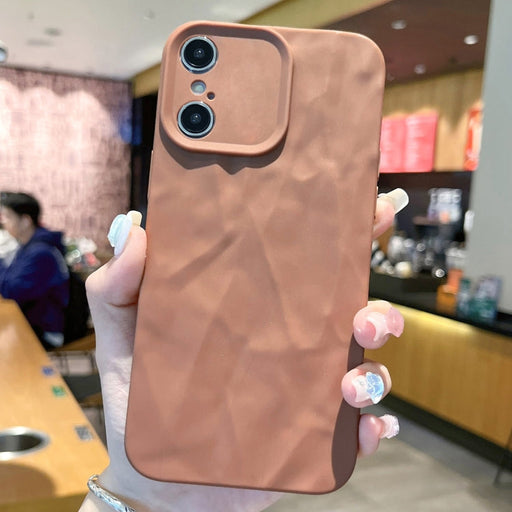 For iPhone XS Max Frosted Wrinkles Texture TPU Phone Case(Brown) - BaskiFit
