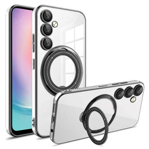 Electroplating MagSafe 360 Degree Rotation Holder Shockproof Phone Case