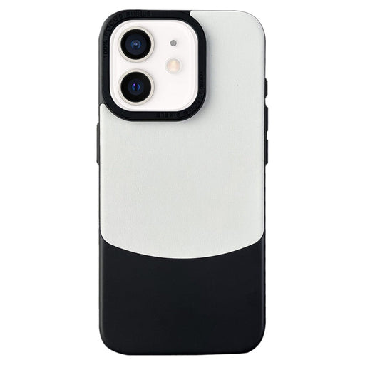 For iPhone 11 Napa Texture PC + Leather Phone Case(Panda Black) - BaskiFit