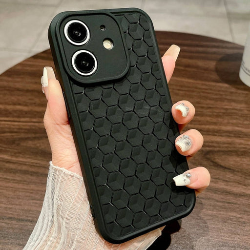 For iPhone 11 Honeycomb Cooling TPU Phone Case(Black) - BaskiFit