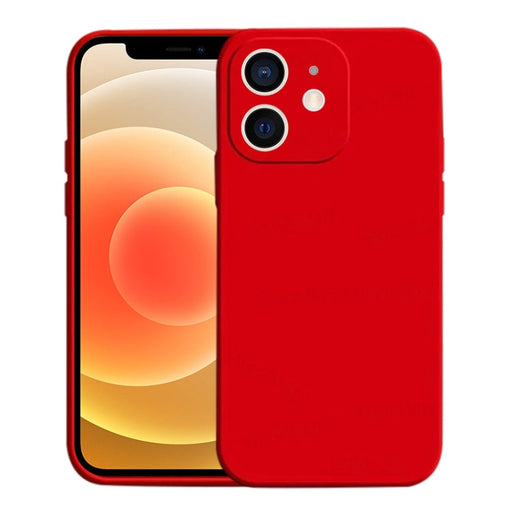 For iPhone 12 Liquid Silicone MagSafe Phone Case(Red) - BaskiFit