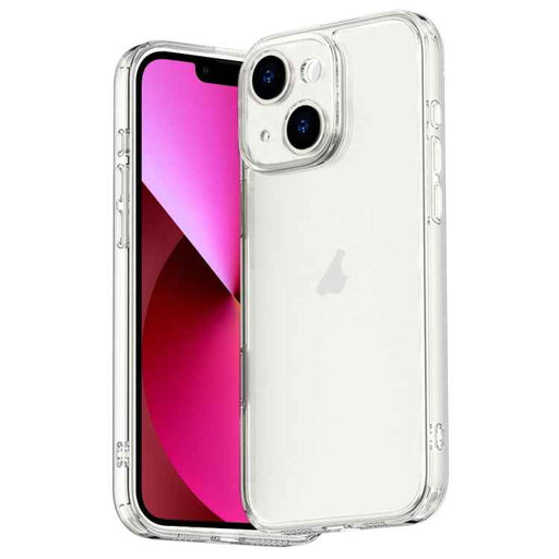 For iPhone 13 mini Four Corner Airbag Transparent Glass Phone Case