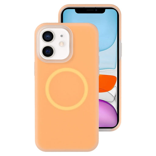 For iPhone 11 Jelly Liquid Silicone MagSafe Magnetic Phone Case(Orange) - BaskiFit
