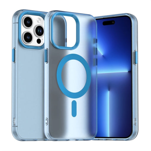 For iPhone 13 Pro Candy Magsafe PC Hybrid TPU Phone Case(Blue) - BaskiFit