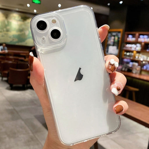 For iPhone 13 Angel Eye Straight Edge Full Cover TPU Phone Case(Transparent) - BaskiFit