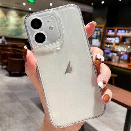 For iPhone 12 Angel Eye Straight Edge Full Cover TPU Phone Case(Transparent) - BaskiFit