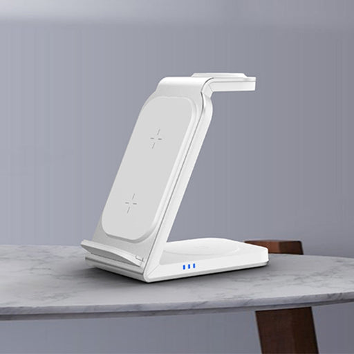 SW17 3 in 1 Metal Vertical Wireless Charger(Silver)