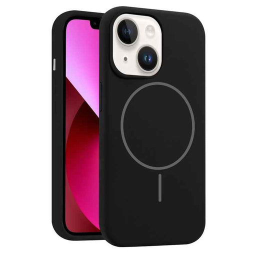 For iPhone 13 Liquid Silicone MagSafe Phone Case(Black)