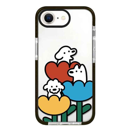 For iPhone 7 / 8 / SE 2020 2022 Simple Illustration Pattern Full Coverage Phone Case(Puppy D)