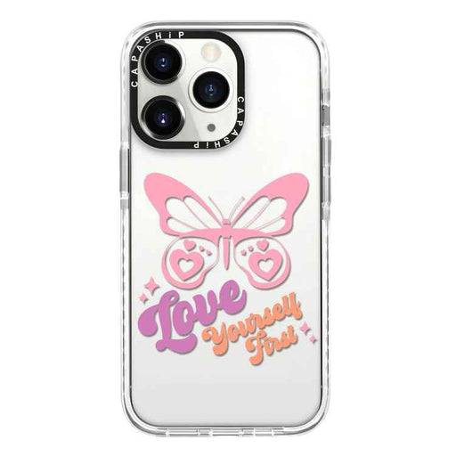 For iPhone 11 Pro Simple Illustration Pattern Full Coverage Phone Case(Love Words A)