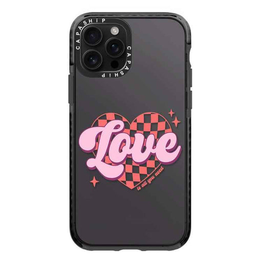 For iPhone 13 Pro Max Simple Illustration Pattern Full Coverage Phone Case(Love Words B)