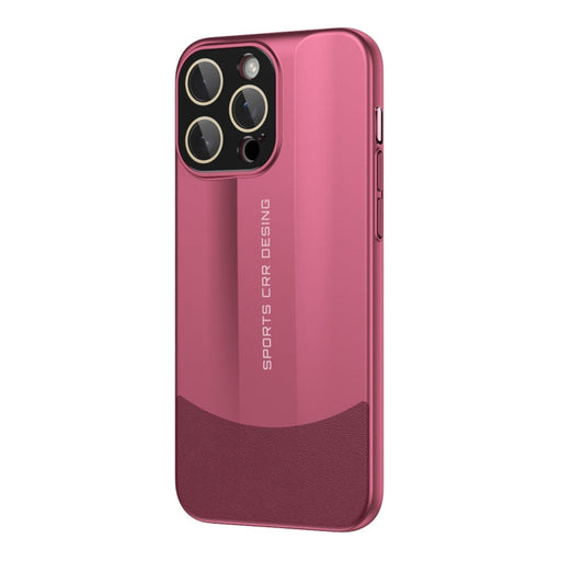 For iPhone 12 Pro Max Vegetarian Leather Series Skin Feel Full Coverage Phone Case(Red) - BaskiFit