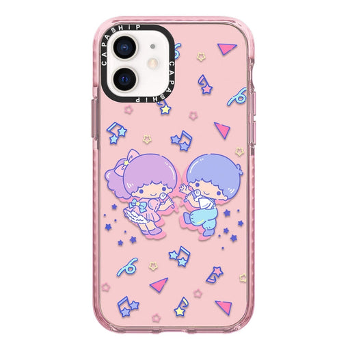 For iPhone 11 Simple Illustration Pattern Full Coverage Phone Case(Twin Stars B) - BaskiFit