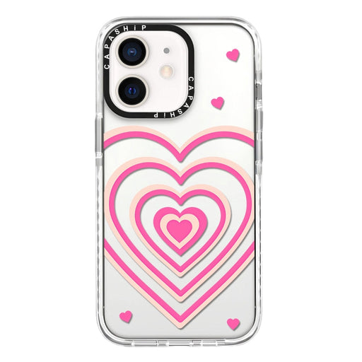 For iPhone 12 mini Simple Illustration Pattern Full Coverage Phone Case(3D Love) - BaskiFit