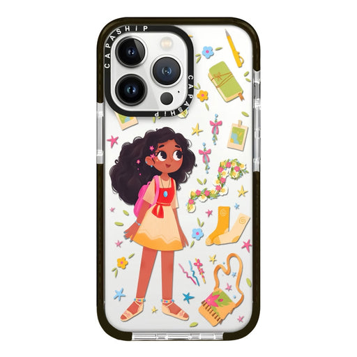 For iPhone 13 Pro Simple Illustration Pattern Full Coverage Phone Case(Girls Wardrobe B) - BaskiFit