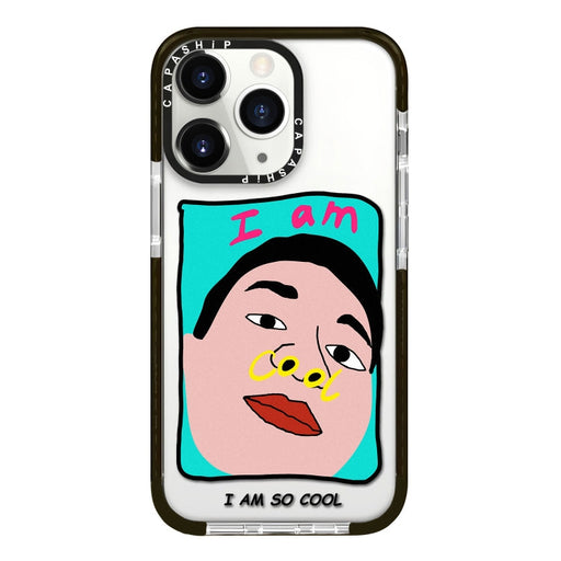 For iPhone 11 Pro Max Simple Illustration Pattern Full Coverage Phone Case(Cool Couple B) - BaskiFit