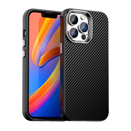 For iPhone 13 Pro Max Carbon Fiber Series IMD Phone Case(Black) - BaskiFit