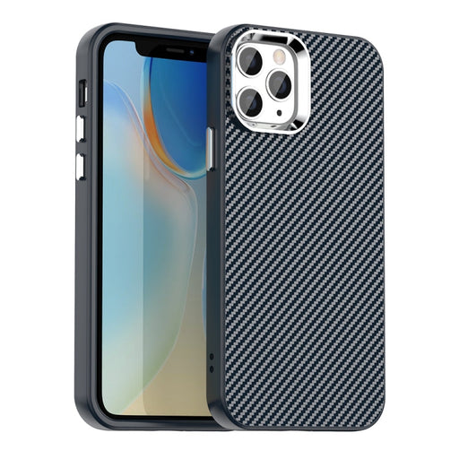 For iPhone 11 Pro Max Carbon Fiber Series IMD Phone Case(Blue) - BaskiFit