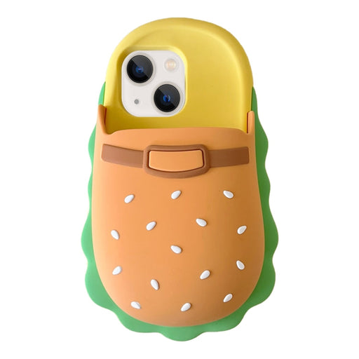 For iPhone 13 Hamburger Silicone Full Coverage Phone Case - BaskiFit