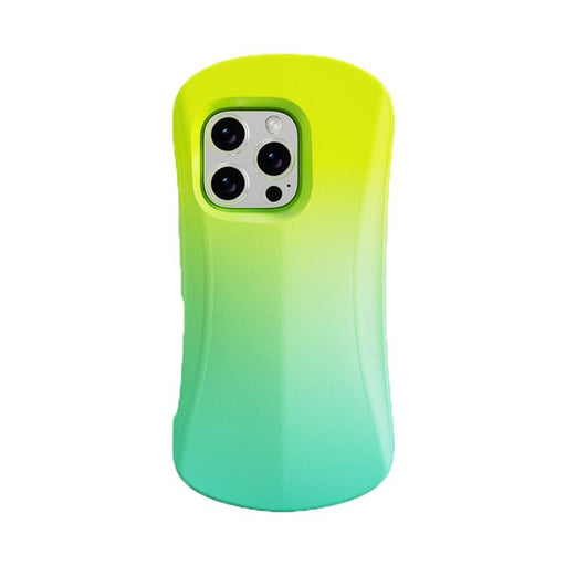 For iPhone 16 Pro Max YOYOISLES Ocean Series EVA Curved Phone Case(Yellow Green) - BaskiFit
