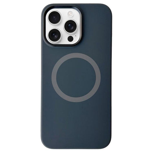 For iPhone 16 Pro Max Metal Frame Liquid Silicone MagSafe Phone Case(Graphite Black) - BaskiFit