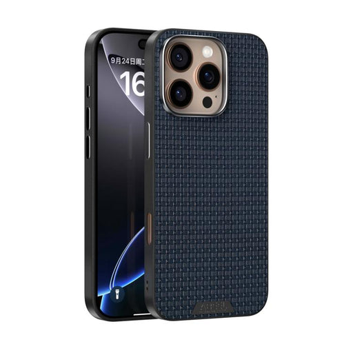 For iPhone 16 Pro Max ABEEL Ruyi Pattern 6D Micro Relief MagSafe Leather Phone Case(Blue) - BaskiFit