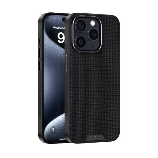 For iPhone 15 Pro ABEEL Ruyi Pattern 6D Micro Relief MagSafe Leather Phone Case(Black) - BaskiFit