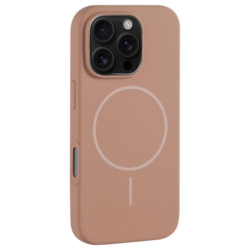 For iPhone 16 Pro Max Large Hole Camera MagSafe Liquid Silicone Full Coverage Phone Case(Gold) - BaskiFit