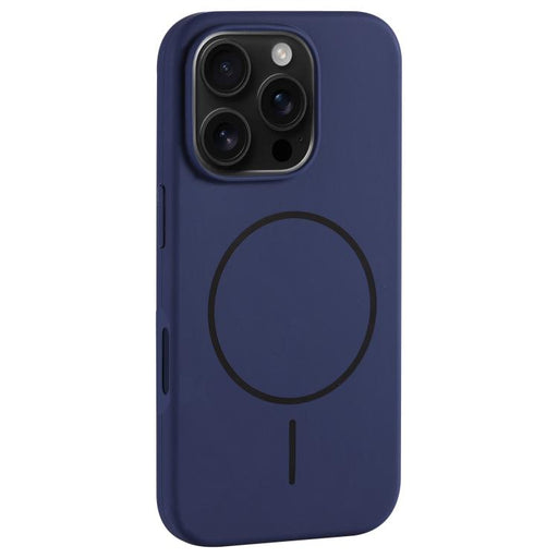 For iPhone 16 Pro Max Large Hole Camera MagSafe Liquid Silicone Full Coverage Phone Case(Royal Blue) - BaskiFit