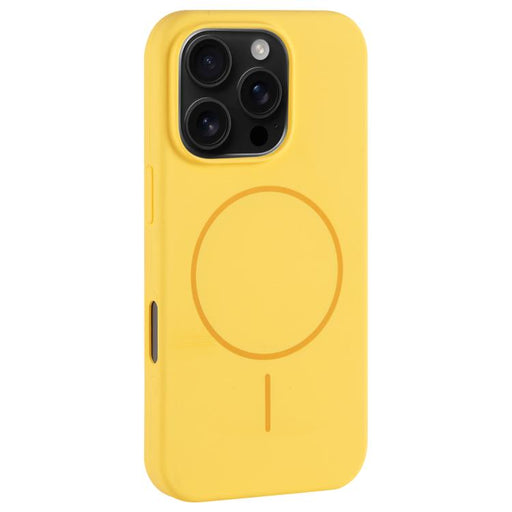 For iPhone 16 Pro Max Large Hole Camera MagSafe Liquid Silicone Full Coverage Phone Case(Creamy) - BaskiFit