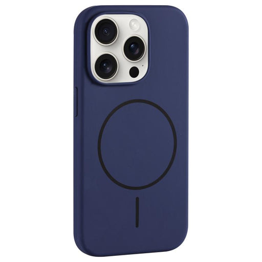 For iPhone 15 Pro Large Hole Camera MagSafe Liquid Silicone Full Coverage Phone Case(Royal Blue) - BaskiFit
