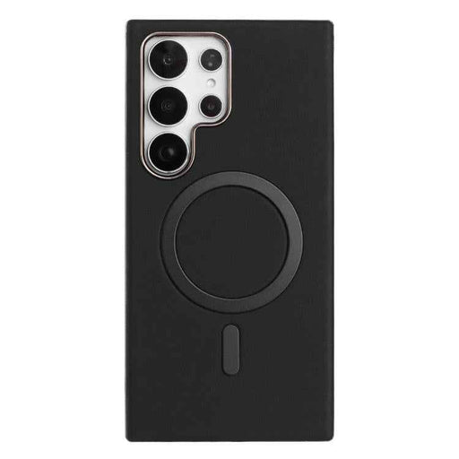 For Samsung Galaxy S25 Ultra 5G Solid Color Plating MagSafe Full Coverage Phone Case(Black)