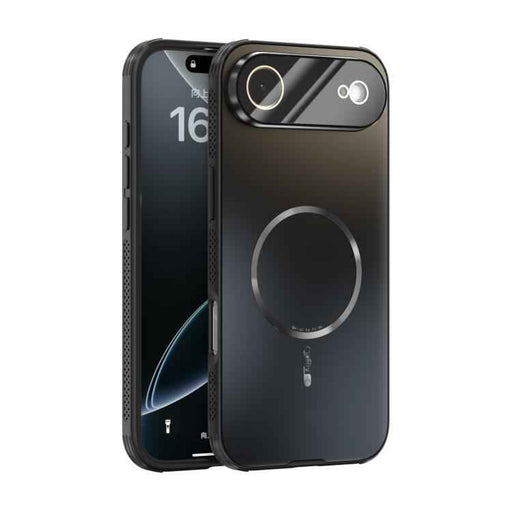 For iPhone 17 Air ABEEL Heat Dissipation Frosted MagSafe Phone Case with Lens Film(Black)