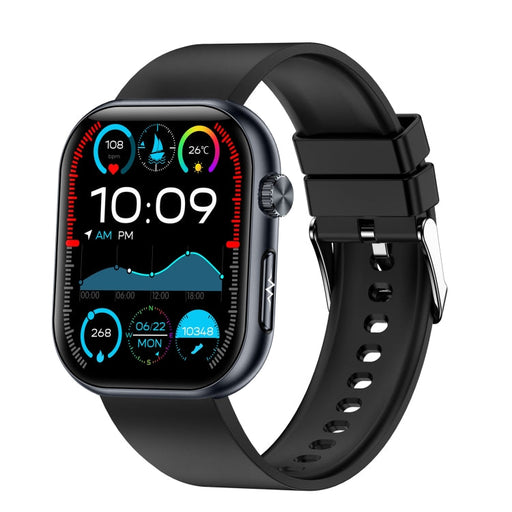 ET587 1.95 inch AMOLED Screen Smart Watch, ECG Electrocardiogram/Blood Sugar Monitoring(Black) PhonoClean