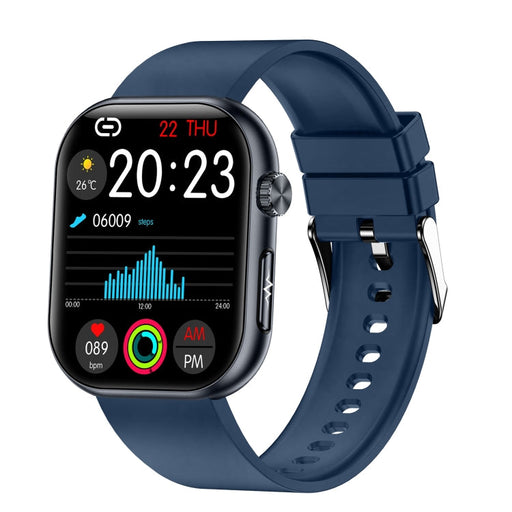 ET587 1.95 inch AMOLED Screen Smart Watch, ECG Electrocardiogram/Blood Sugar Monitoring(Blue) PhonoClean