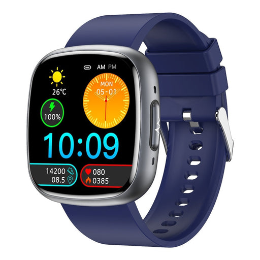ET593 1.75 inch IPS Square Screen Smart Watch, ECG Electrocardiogram / Blood Sugar Monitoring(Blue) PhonoClean