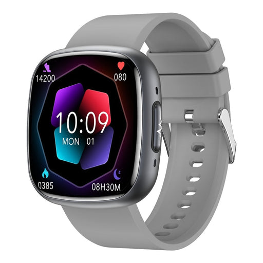 ET593 1.75 inch IPS Square Screen Smart Watch, ECG Electrocardiogram / Blood Sugar Monitoring(Grey) PhonoClean