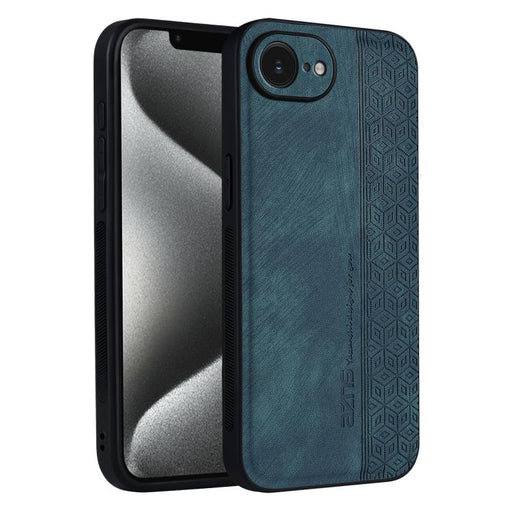 For iPhone 16e AZNS 3D Embossed Skin Feel Phone Case(Dark Green) PhonoClean